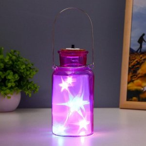 Фигурка светящаяся RISALUX «Анде», LED-ночник, от батареек, розовый, 8x8x16.5 см