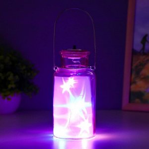 Фигурка светящаяся RISALUX «Анде», LED-ночник, от батареек, розовый, 8x8x16.5 см