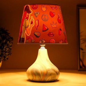 Настольная лампа "Коктейль" Е14 15Вт 20х20х28 см