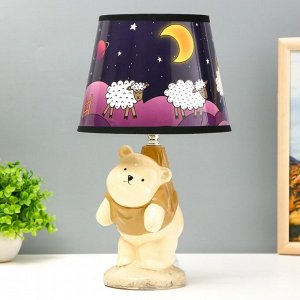 Настольная лампа с абажуром RISALUX «Мишка», Е14, 15 Вт, 20x20x34 см, МИКС