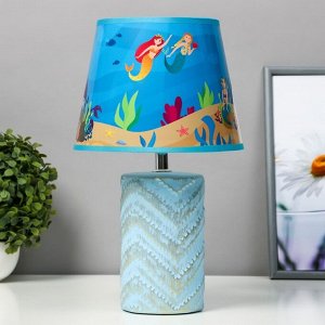 Настольная лампа с абажуром RISALUX «Русалки», Е14, 15 Вт, 20x20x34 см