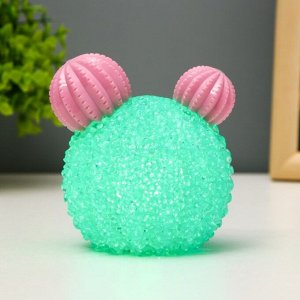 Фигурка светящаяся RISALUX «Кактусёнок», LED-ночник, 1 Вт, от батареек LR44, 9x9x6 см, МИКС