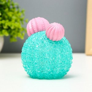 Фигурка светящаяся RISALUX «Кактусёнок», LED-ночник, 1 Вт, от батареек LR44, 9x9x6 см, МИКС