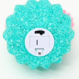 Фигурка светящаяся RISALUX «Кактусёнок», LED-ночник, 1 Вт, от батареек LR44, 9x9x6 см, МИКС