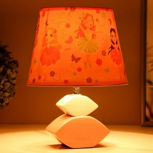 Настольная лампа "Феи" Е14 15Вт розово-белый 20х20х32 см