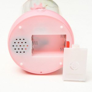 Ночник колба "Два лебедя" LED от батареек 3хААА розовый 9,5х9,5х16 см RISALUX
