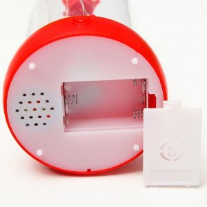 Фигурка световая в колбе RISALUX «Мишка», LED-ночник, от батареек 3xААА, красный, 9.5x9.5x16 см