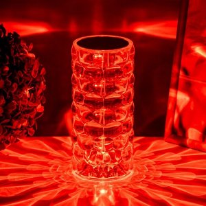 Настольная лампа с ПДУ «Призма» LED RGB сенсорная АКБ 8x8x18 см RISALUX
