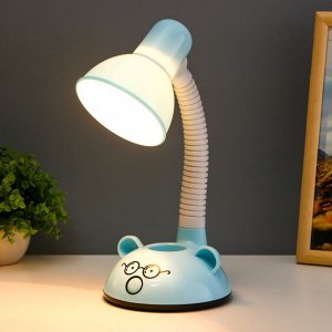 Настольная лампа "Ушки" Е27 40Вт голубой 15х15х37 см