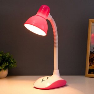 Настольная лампа "Ландри" Е27 40Вт бело-розовый 17х12х44 см RISALUX
