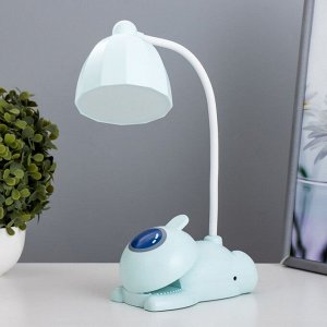 Настольная лампа «Робот» LED 5 Вт USB АКБ лазурный 11.8x7.8x31 см RISALUX