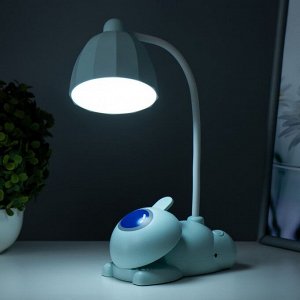 Настольная лампа «Робот» LED 5 Вт USB АКБ лазурный 11.8x7.8x31 см RISALUX
