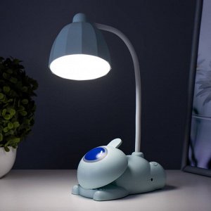 Настольная лампа «Робот» LED 5 Вт USB АКБ лазурный 11.8x7.8x31 см RISALUX
