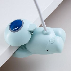 Настольная лампа «Робот» LED 5 Вт USB АКБ лазурный 11.8x7.8x31 см RISALUX