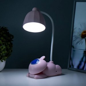 Настольная лампа "Робот" LED 5Вт USB АКБ розовый 11,8х7,8х31 см
