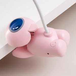 Настольная лампа «Робот» LED 5 Вт USB АКБ розовый 11.8x7.8x31 см RISALUX