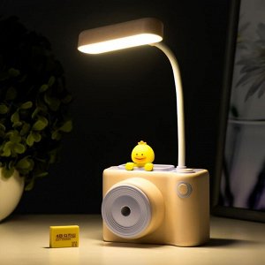 Настольная лампа "Фотоаппарат" LED 2Вт USB АКБ МИКС 10х6,5х23 см