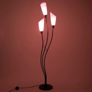 Торшер "Айрис" 3хЕ27 15Вт черно-фиолетовый h.167 см