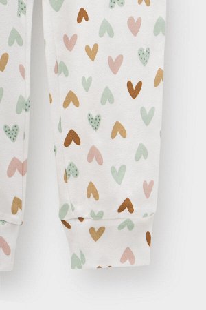Пижама для девочки Crockid К 1552 конфетти из сердечек на сахаре