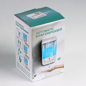 Диспенсер для антисептика/жидкого мыла, 700 мл, сенсорный, пластик, цвет белый