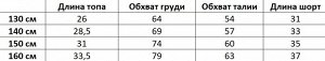 Детский комплект: топ на бретелях, цвет черный + шорты с поясом, принт &quot;цветы&quot;, цвет голубой