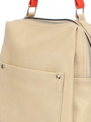 Рюкзак жен искусственная кожа ADEL-195/1в/ММ,   (рюкзак change), 2отд+карм/перег,  бежевый 251906