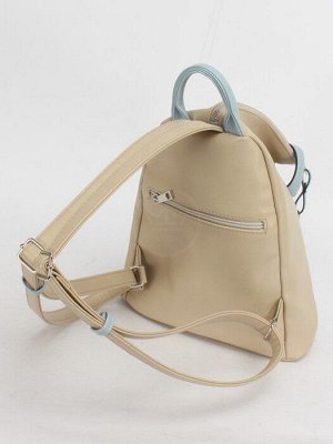 Рюкзак жен искусственная кожа ADEL-209/1в/ММ,  1отд+карм/перег,  бежевый/голубой  251701