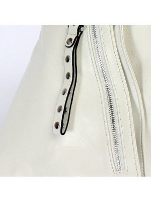 Рюкзак жен натуральная кожа GU 2033-2271,  1отд,  2внеш,  1внут/карм,  белый 237925