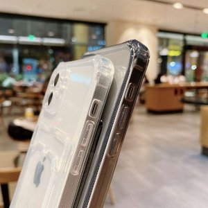 Прозрачный силиконовый чехол для iPhone 12 (Pro, Max), 13 (Pro, Max), 14 (Pro, Max)  с отделом под карту