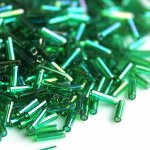 Стеклярус 6мм Миюки, 0179 Transparent Green AB