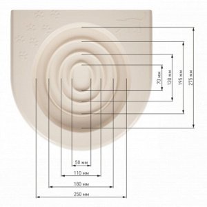 Туалет для приучения кошек к унитазу 39,2 х 38,7 х 3 см, фиолетовый 6490831