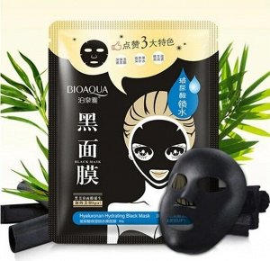 Bioaqua Маска тканевая для лица черная с гиалуроновой кислотой 30 гр/Арт-BQY0573