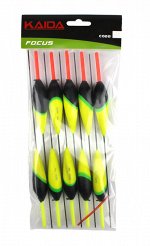 Поплавок Kaida Focus Balsa #2 (10гр, black/chartreuse)