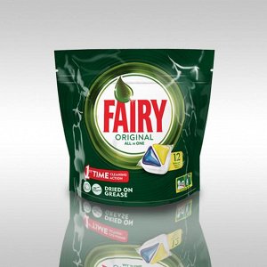 FAIRY All in 1 Средство д/мытья посуды в капсулах д/авт посудомоечных машин Лимон 12 шт