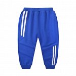 Штаны для мальчика спортивные, ярко-синие с лампасами