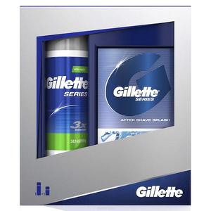 Подарочный набор GILLETTE TGS Пена д/бритья 250мл+Блз п/бритья 100мл Для чувствительной кожи с Алоэ