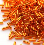 Стеклярус 6мм Миюки, 0008 Silver Lined Orange