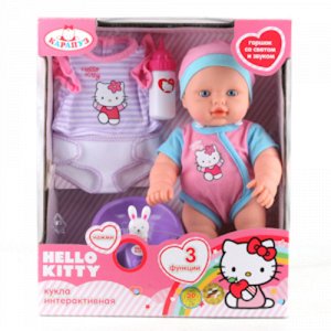Ср5746 11435-RU-Hello Kitty--Кукла "Карапуз" Hello Kitty ,30 см. пьет.,писает,муз. горшок ,кор.33*28*12