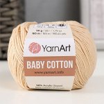 Пряжа &quot;Baby cotton&quot; 50% акрил 50% хлопок 165м/50гр (404 топ.молоко)