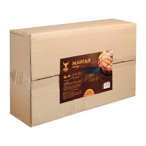 GRILLBOOM Мангал "Профи" 600х600х340мм, толщина стали 1,5мм