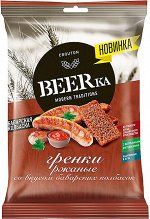 Гренки ржаные BEERka 60г Баварская колбаска