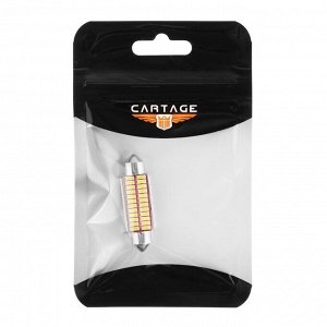 Светодиодная лампа для автомобиля Cartage, 5W, 12 В, 22 SMD, 41 мм, свет белый