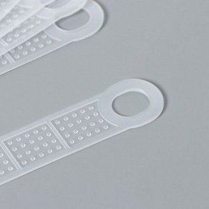 Накладки силиконовые для плечиков, антискользящие, набор 10 шт., 10x2.2 см, белые