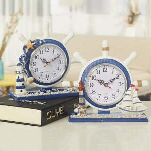 Часы Это оригинальные и стильные настольные часы, которые выполнены в морской тематике. Они отлично впишутся практически в любой интерьер помещений и станут превосходным украшением вашей комнаты. Это 