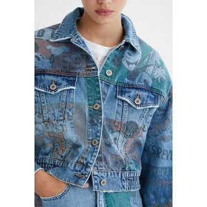 DESIGUAL - винтажная джинсовая укороченная куртка