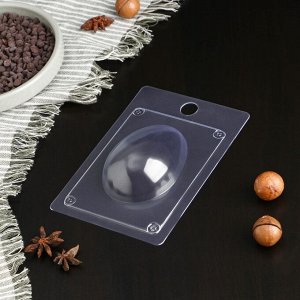 Форма для шоколада «Яйцо простое», 15?10?3 см, цвет прозрачный