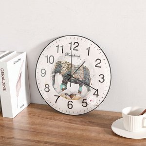 Часы настенные 30*30 см. с рисунком "Слон"