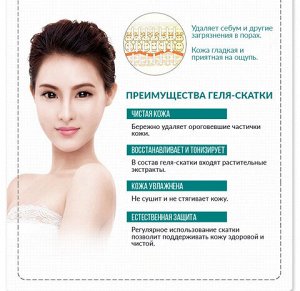 Bioaqua Гель-скатка для лица отшелушивающий с экстрактом риса 140 г/Арт-BQY7519