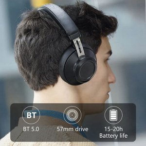 Наушники с Bluetooth Bluedio BT5 с микрофоном черные