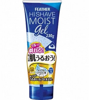 Увлажняющий гель д/бритья с гиалур. кислотой, Q10 и витамином А Feather "HiShave Moist Gel" морской аромат 230 г